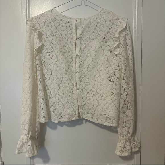 Kids Ruffle Lace Top - Picture 2 of 4